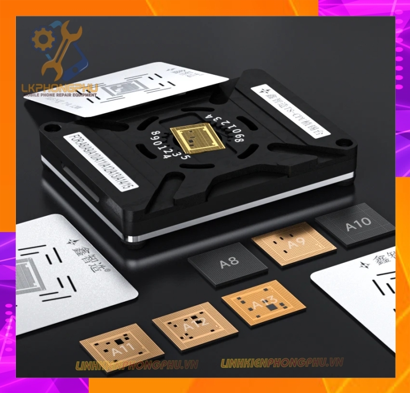 Bộ khuôn Nam Châm kèm vỉ làm chân CPU Xinzhizao Từ A8 -> A13 ( 6G-11ProMax)