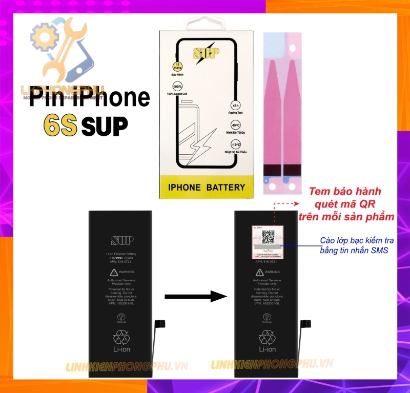 Pin iPhone 6S SUP – 1715mAh
