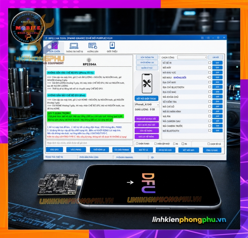 Thiệt Bị Mạch RP2354A Pico Auto DFU + PWN MODE Usbliter8