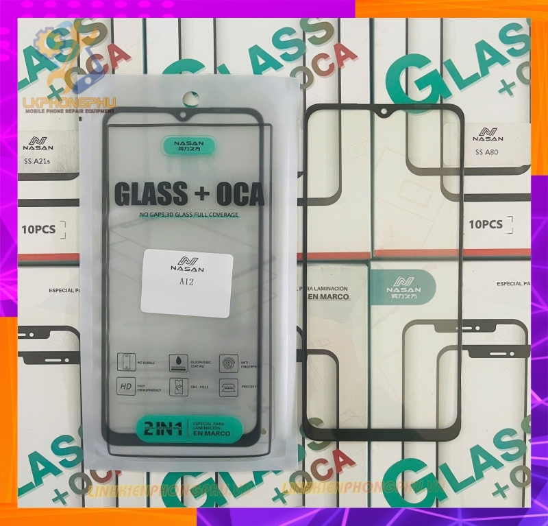Kính Ép Màn Hình Samsung Liền Keo OCA Hãng Nasan