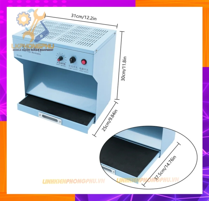 Máy khử lọc bụi từ tính SN-666 ( 2 chế độ đèn )
