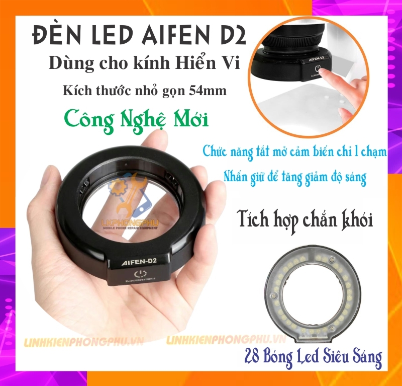 Đèn Led Kính Hiển Vi AiFen D2 - 28 Bóng Led Siêu Sáng  Công Nghệ Mới Tắt Mở 1 Chạm