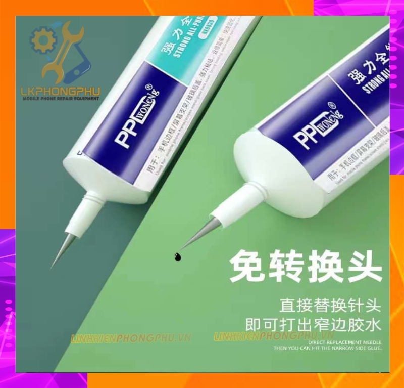 Keo dán PPDWoNeNg Đen và Trong 50ML