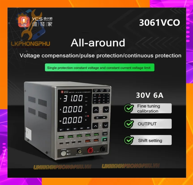 Máy Cấp Nguồn YCS 3061VCO 30V/6A