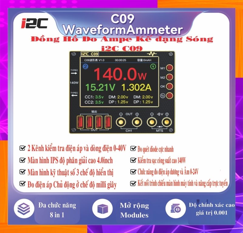 Đồng hồ đo đa năng thông minh i2C ( C09 - C10 )