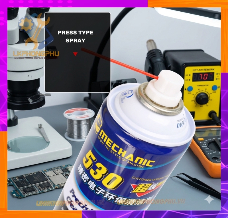 Nước 530 Mechanic ( Chính Hãng ).Dung dịch vệ sinh và tẩy keo chuyên dụng
