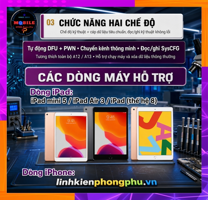 Thiết bị B4 PICO Ultra DFU RP2350A PIC0 Hổ Kỹ Thuật Vào Chế Độ USBliter8 - DFU - DCSD Bypass IP A12-A13 -iPad...