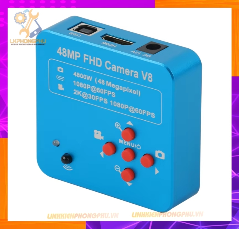 Camera gắn kính hiển vi 48MP.1080@60fps. 2K@30fps 4800W