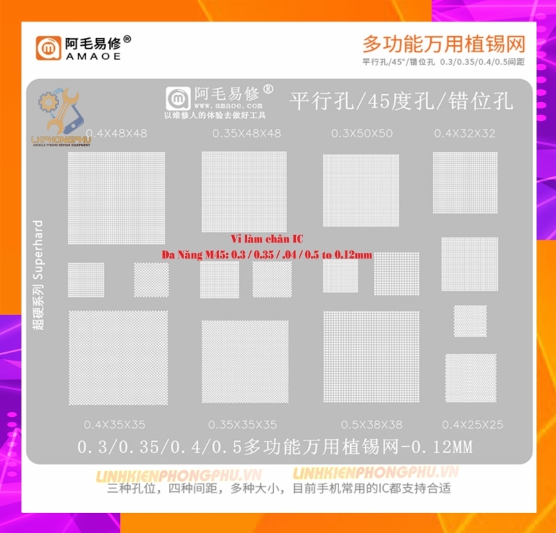 Vỉ làm chân IC đa năng Tất cả các dòng Android MTK - MSM.... 
