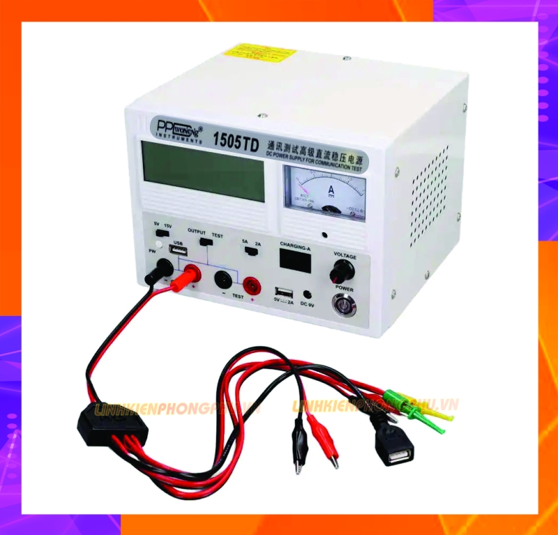 Máy cấp nguồn PPDWoNeNg 1505TD 15V-5A ( Kim và Số )