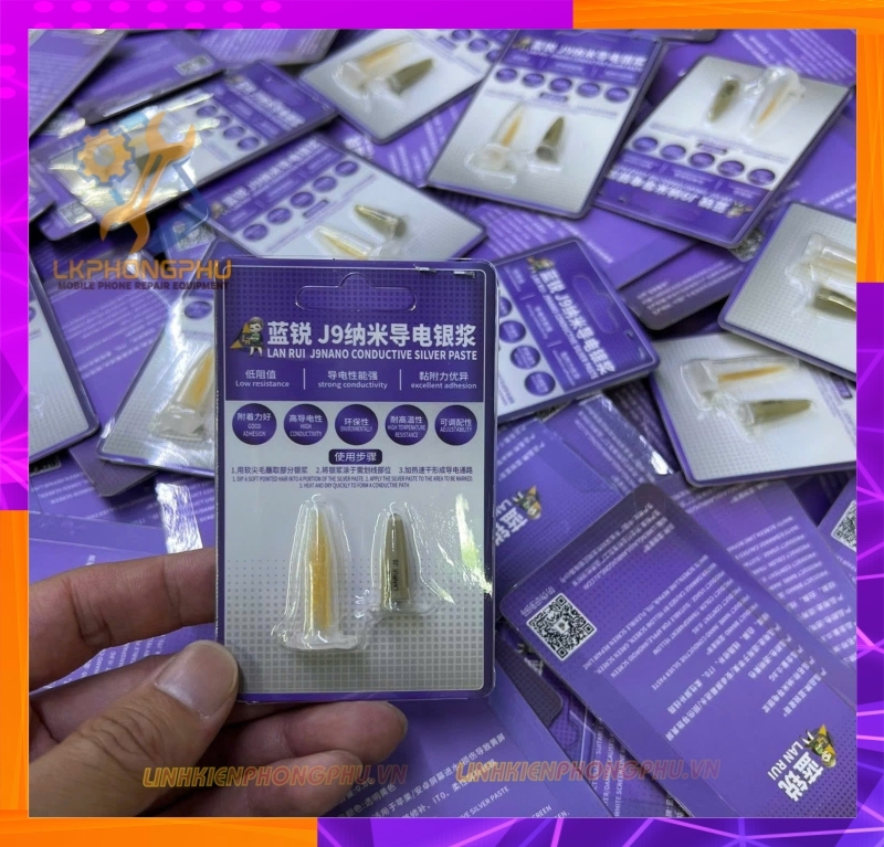 Nano bạc dẫn điện Lanrui J9 0.3um vẽ mạch màn hình, vẽ mạch board mạch ( Kèm lông vẻ )
