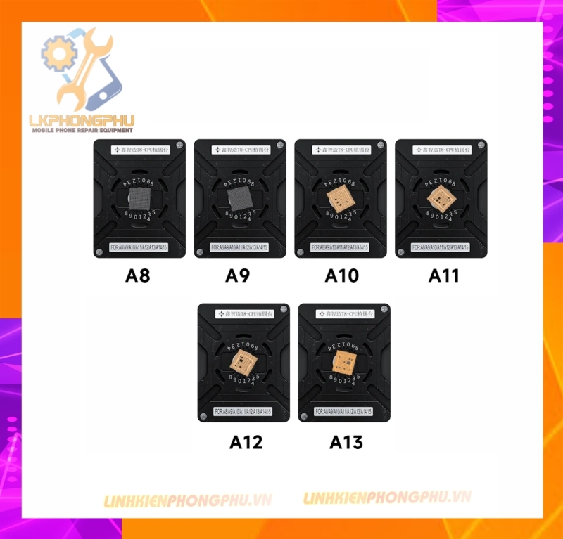 Bộ khuôn Nam Châm kèm vỉ làm chân CPU Xinzhizao Từ A8 -> A13 ( 6G-11ProMax)