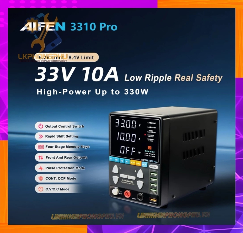 Máy cấp nguồn AiFen 3310 PRO - CS : 330W 2026