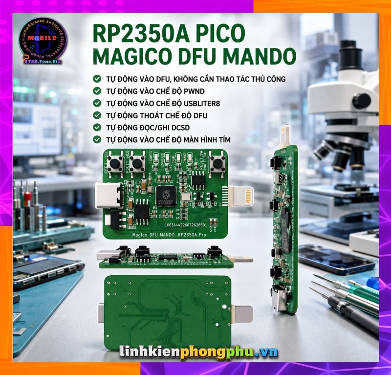 Thiệt Bị Magico DFU MANDO RP2350A Pro Auto DFU + PWN MODE Usbliter8