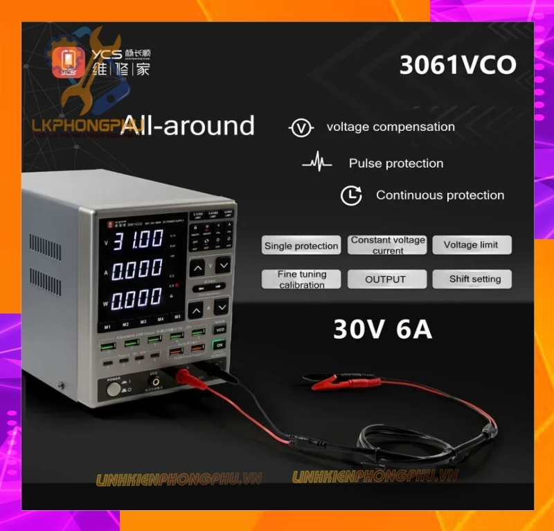 Máy Cấp Nguồn YCS 3061VCO 30V/6A