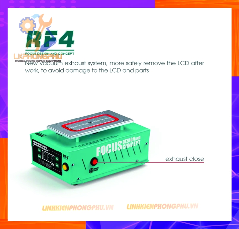 Bàn Nhiệt cắt kính 8inch RF4 RF-Peace