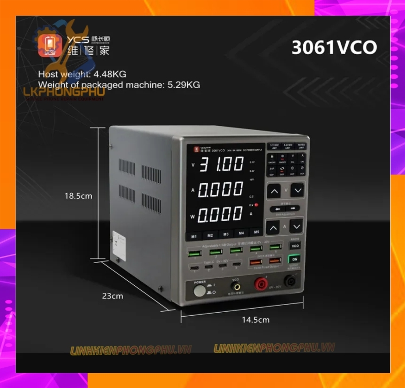 Máy Cấp Nguồn YCS 3061VCO 30V/6A