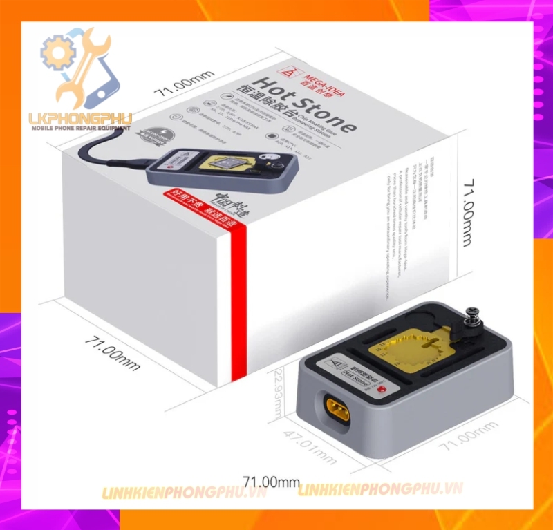 Đế nhiệt cạo keo IC CPU A - Ram - Ổ Cứng HOT STONE MEGA-IDEAD Nhiệt độ 220°-240° 