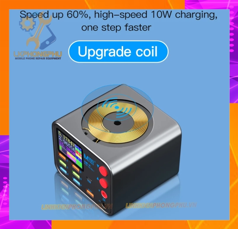 Bộ Sạc Kim cấp Nguồn MAant DianBa No1 - 25W Wireless Smart Charge QC 3.0 8 USB Port Wireless