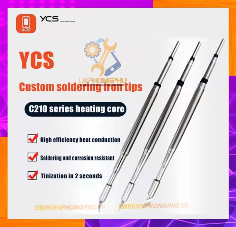 Mũi hàn JBC thương hiệu YCS C210  ( Cong / Cắt / Thẳng )