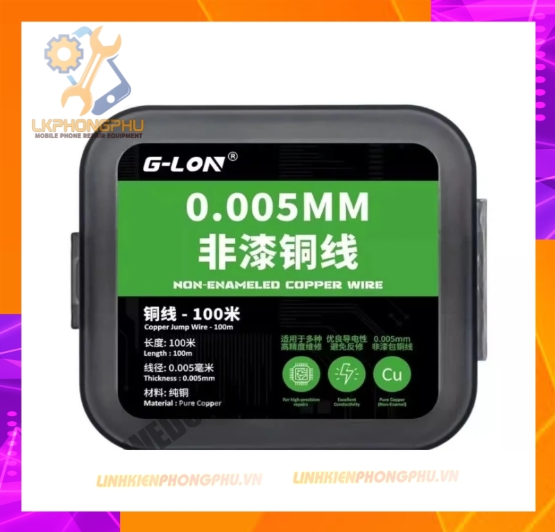 Dây đồng câu siêu nhỏ G-Lon 0.005mm x 100m