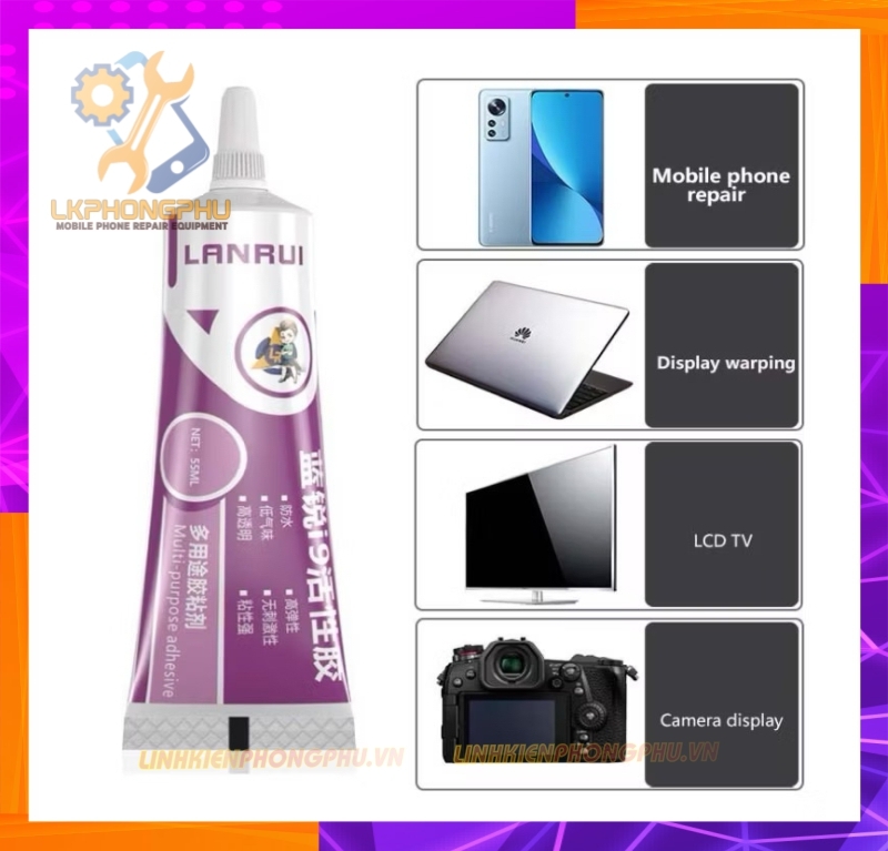 Keo dán Lanrui i9 Tuyp 55ml ( Đen và Trắng )