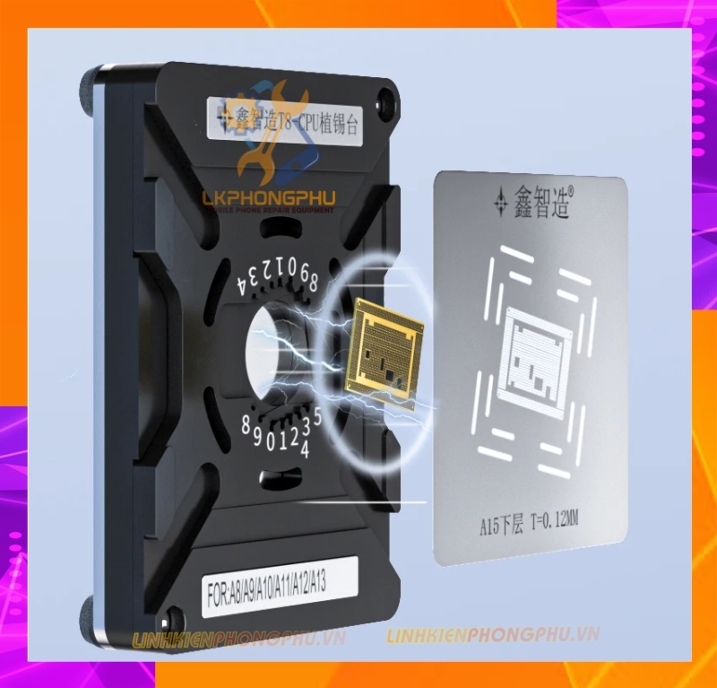 Bộ khuôn Nam Châm kèm vỉ làm chân CPU Xinzhizao Từ A8 -> A13 ( 6G-11ProMax)