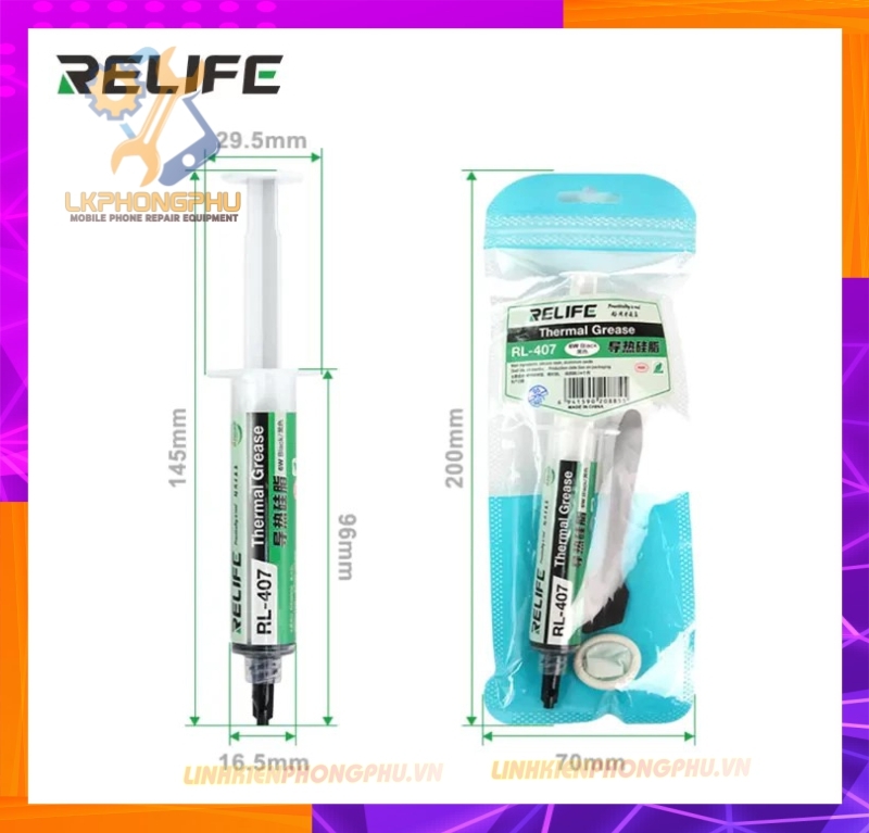 Keo Tản Nhiệt CPU cho điện thoại iPhone - Android All Smartphone Relife RL- 407 ( Đen, Hồng, Xanh )