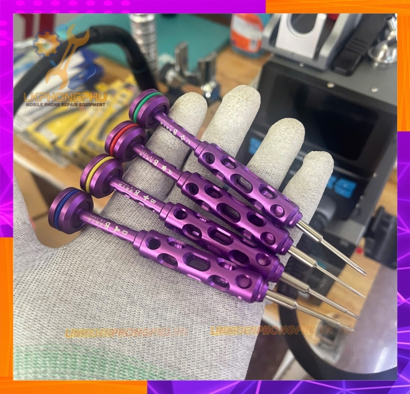 Bộ Tuavit Luban Kirin Screwdriver 4 đầu ( A - 5 Cạnh 0.8 Ốc Đuôi ) ( B - 4 Cạnh 1.2 Ốc 4 Cạnh ) ( C-3 Cạnh Ốc Nẹp ) ( D-2.5 Ốc Tầng )