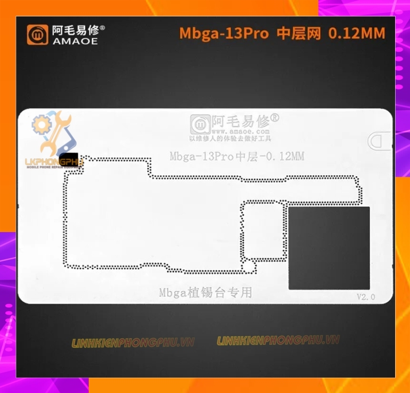 Bộ khuôn kèm đế làm chân viền Amaoe iPhone 13/13mini/13Pro/13ProMax