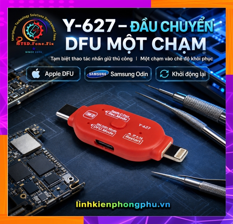 Thiết bị DFU & Recovery YCS Y-627 hỗ trợ iPhone 6 – 14 - Samsung Chạy Phần Mềm 
