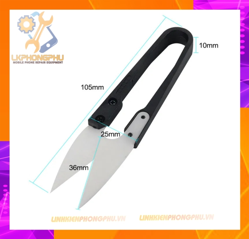 Kéo sứ cắt cell pin Ceramic, mũi cắt chất liệu sứ chống chạm chập