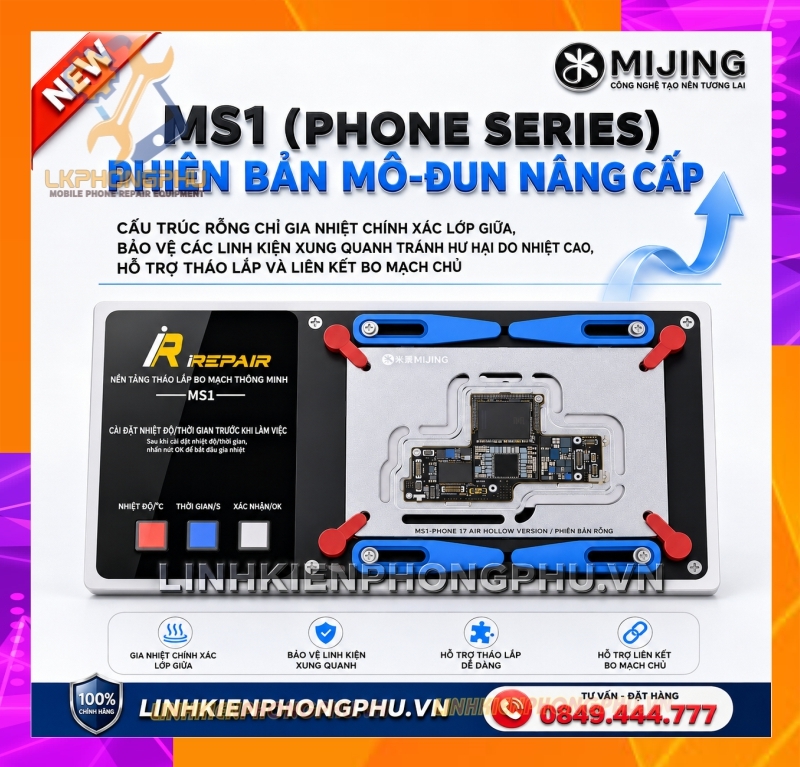 Bộ Khuôn Rỗng Đế Gia Nhiệt Tách Ghép Main Mijing MS1 New 2026 ( 11-17PM )
