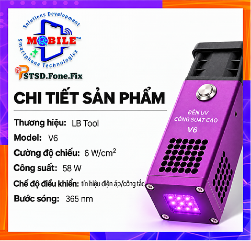 Đèn UV Lamp Luban V6 Công Suất Lớn 58W