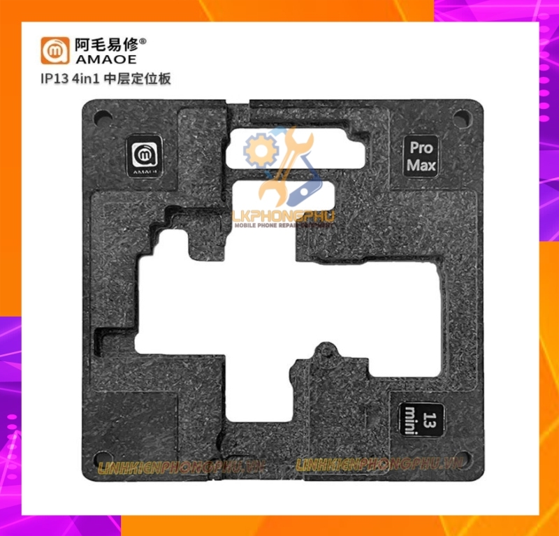 Bộ khuôn kèm đế làm chân viền Amaoe iPhone 13/13mini/13Pro/13ProMax