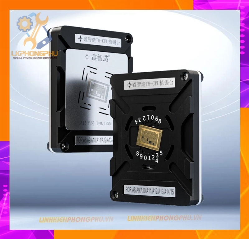 Bộ khuôn Nam Châm kèm vỉ làm chân CPU Xinzhizao Từ A8 -> A13 ( 6G-11ProMax)