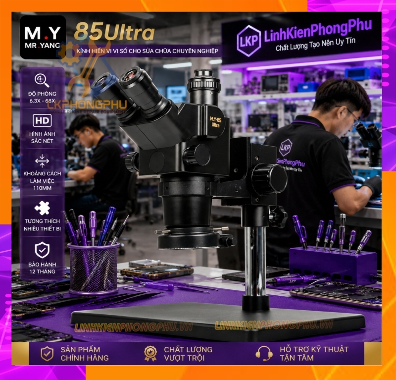 Mr.Yang MY-85 Ultra (hay YCS Mr.Yang 85 Ultra) Dòng kính hiển vi soi nổi 3 mắt chuyên nghiệp