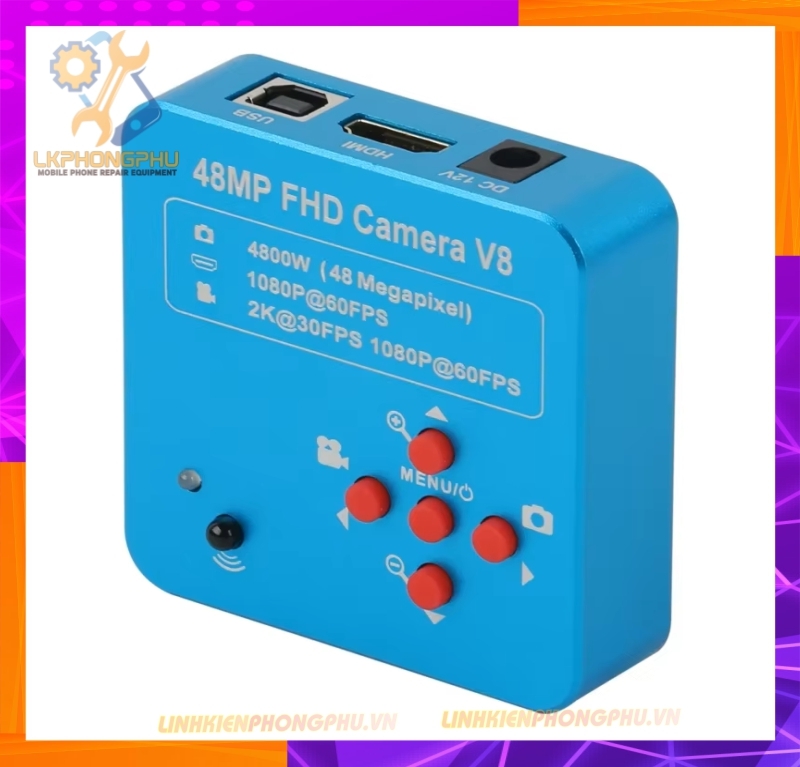 Camera gắn kính hiển vi 48MP.1080@60fps. 2K@30fps 4800W