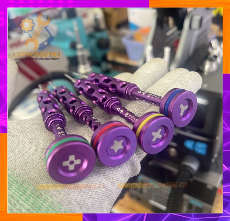 Bộ Tuavit Luban Kirin Screwdriver 4 đầu ( A - 5 Cạnh 0.8 Ốc Đuôi ) ( B - 4 Cạnh 1.2 Ốc 4 Cạnh ) ( C-3 Cạnh Ốc Nẹp ) ( D-2.5 Ốc Tầng )