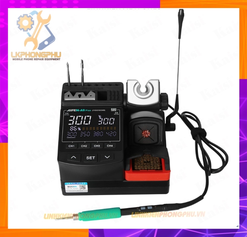 Máy Hàn AiFen A9 Plus New 2024 CS 160W Kèm 3 mũi C210 ( Cong / Cắt / Thẳng ) 