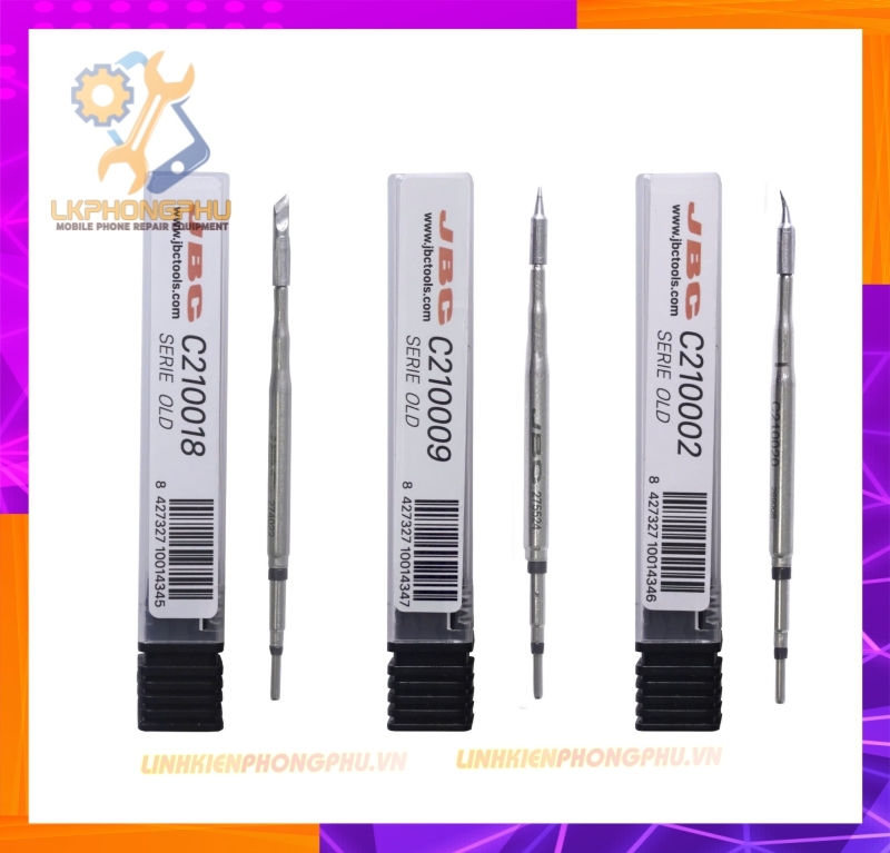 Mũi hàn Chính hãng JBC C210 Đóng lại đầu tại nhà máy hàng tuyển chọn ( Cong / Cắt / Thẳng )