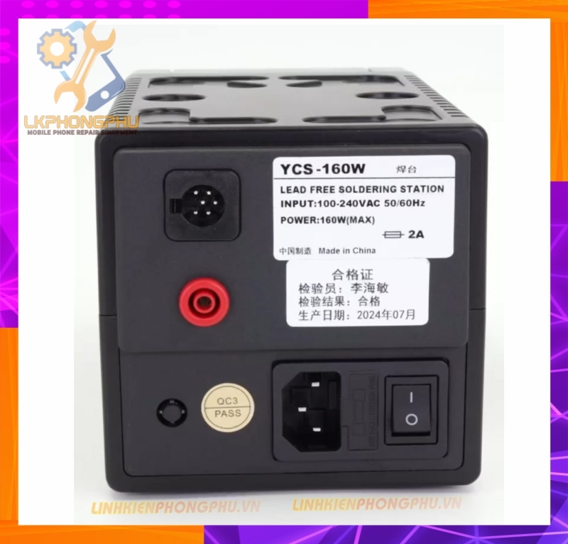 Máy Hàn YCS S1 – 160W kèm 3 mũi hàn. Bù nhiệt nhanh (Dùng Tay hàn C210) Nhiệt 100°C – 450°C