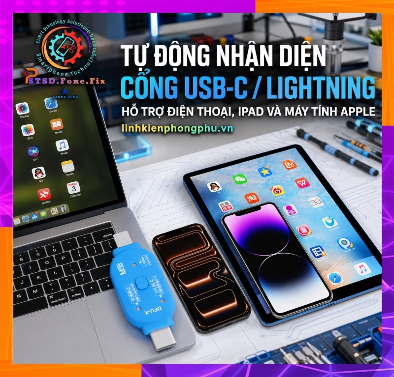 Thiết bị DFU & Recovery MaAnt DFU-X hỗ trợ iPhone – Samsung, chạy phần mềm điện thoại
