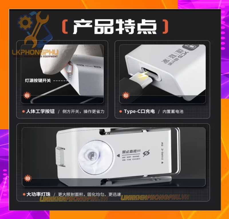 Đèn UV YCS MINI Curing Lamp Intelligent Nail art uv light 3W