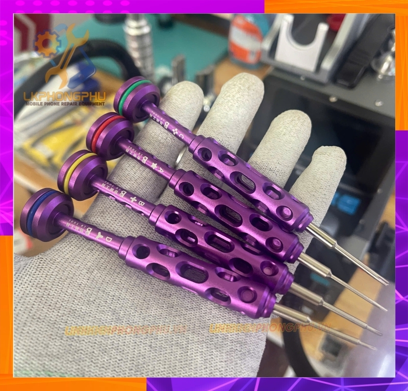 Bộ Tuavit Luban Kirin Screwdriver 4 đầu ( A - 5 Cạnh 0.8 Ốc Đuôi ) ( B - 4 Cạnh 1.2 Ốc 4 Cạnh ) ( C-3 Cạnh Ốc Nẹp ) ( D-2.5 Ốc Tầng )