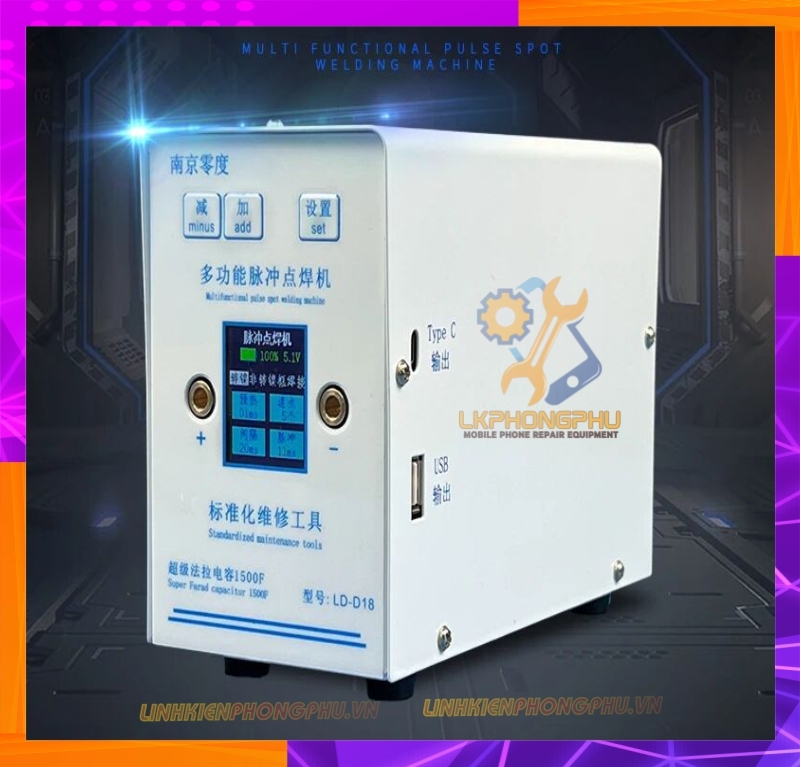 Máy Hàn Cell Pin Super Farad 1500F D18