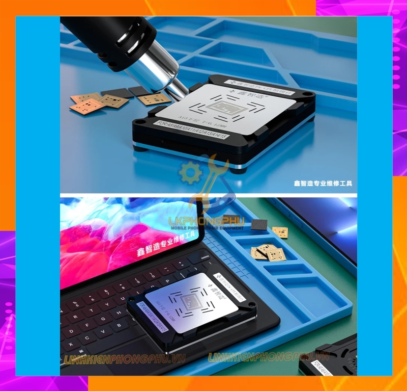 Bộ khuôn Nam Châm kèm vỉ làm chân CPU Xinzhizao Từ A8 -> A13 ( 6G-11ProMax)