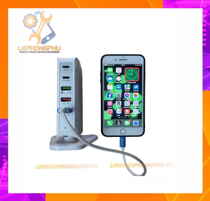 Bộ Sạc 68W 3 Cổng USB – 1 Cổng Type và 1 Cổng PD 30W Tích Hợp Sạc Nhanh 3.0