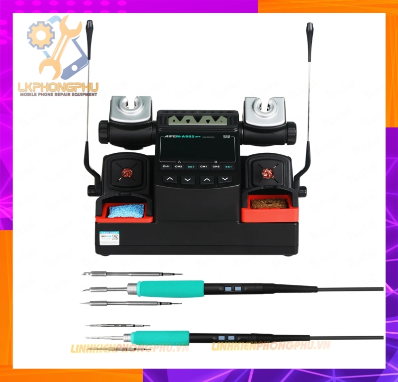 Máy Hàn 2 Tay C210 và T115  AiFen A902Pro Bản Nâng Cấp Mới( Kèm 3 Mũi Hàn )