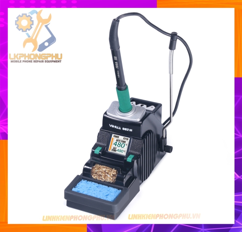 Trạm Hàn YIHUA 982-III (Tay hàn mũi hàn Chuyên Câu C115) CS30W Nhiệt Từ 90°C-450°C
